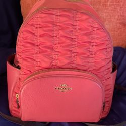 Pink Coach Backpack Med Size