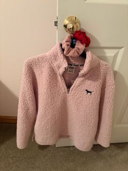 Victoria's Secret PINK Sherpa Quarter-Zip Pullover