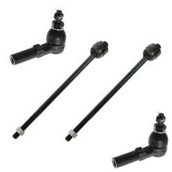 Tie Rod End Inner Outer Kit Set of 4 for Buick Cadillac Pontiac Oldsmobile