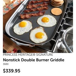 Princess House Double Burner Griddle With Lid