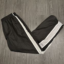Mens Vintage Classic Starter Windbreaker Pants Sportswear Black/White Size Medium