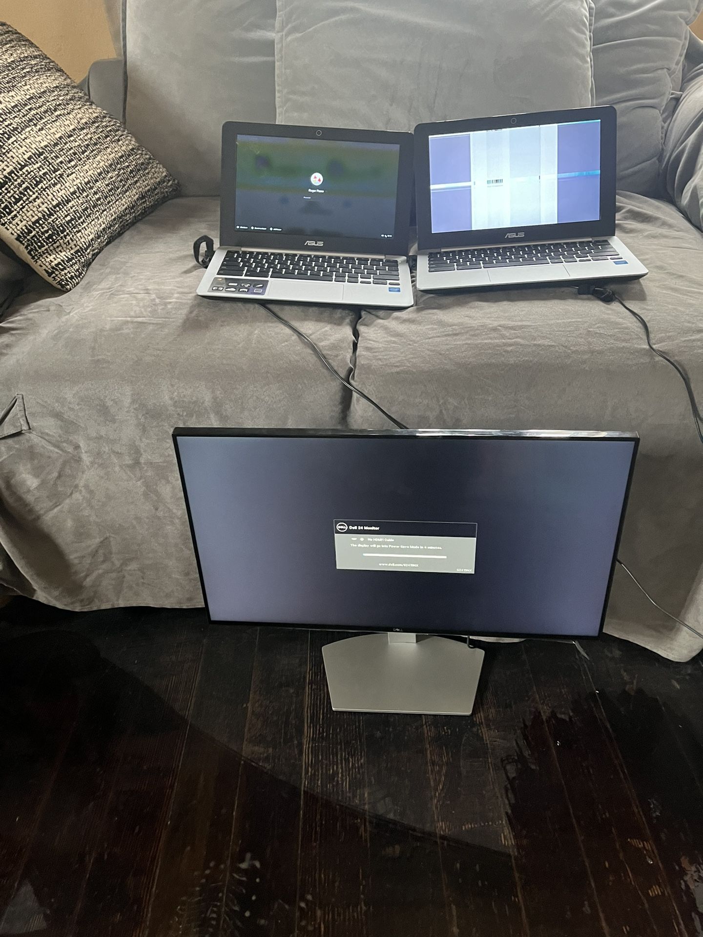 Laptop and Monitor 