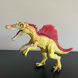 Spinosaurus Dinosaur Toy Figure Realistic Prehistoric Creature Open Jaw 8 Inch