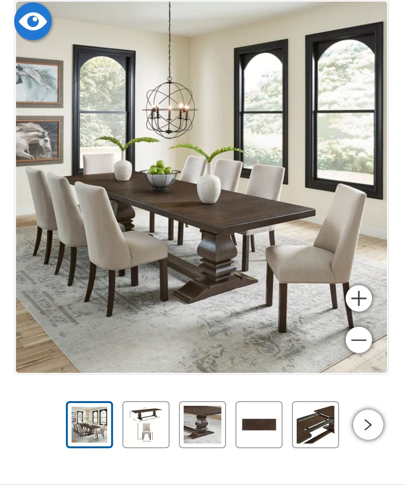 Erma Dining Table and 8 Chairs