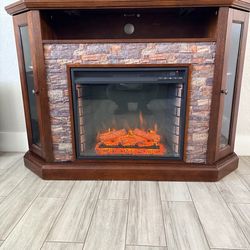 TV stand with fireplace heater
