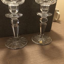 Beautiful Lead Crystal Candlesticks 