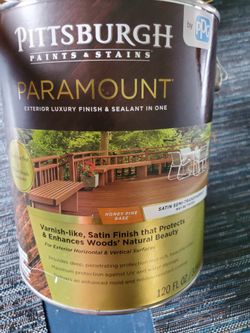 New Pittsburgh paramount satim semi transperant rustic cedar wood stain.