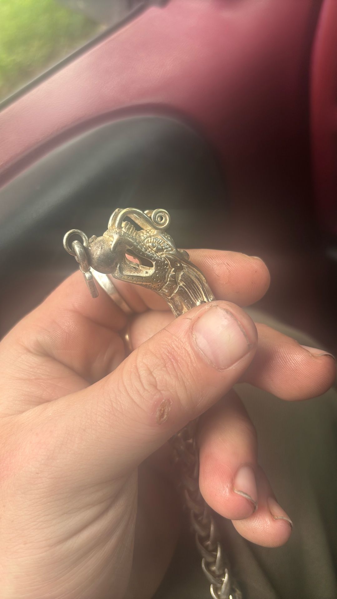 Tibetan Silver Dualingn Dragons Bracelet