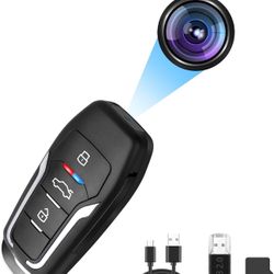 64GB Spy Camera Car Key Mini Nanny Cam Hidden Camera,Small Hidden Camera with HD 1080P,Surveillance & Security Spy 