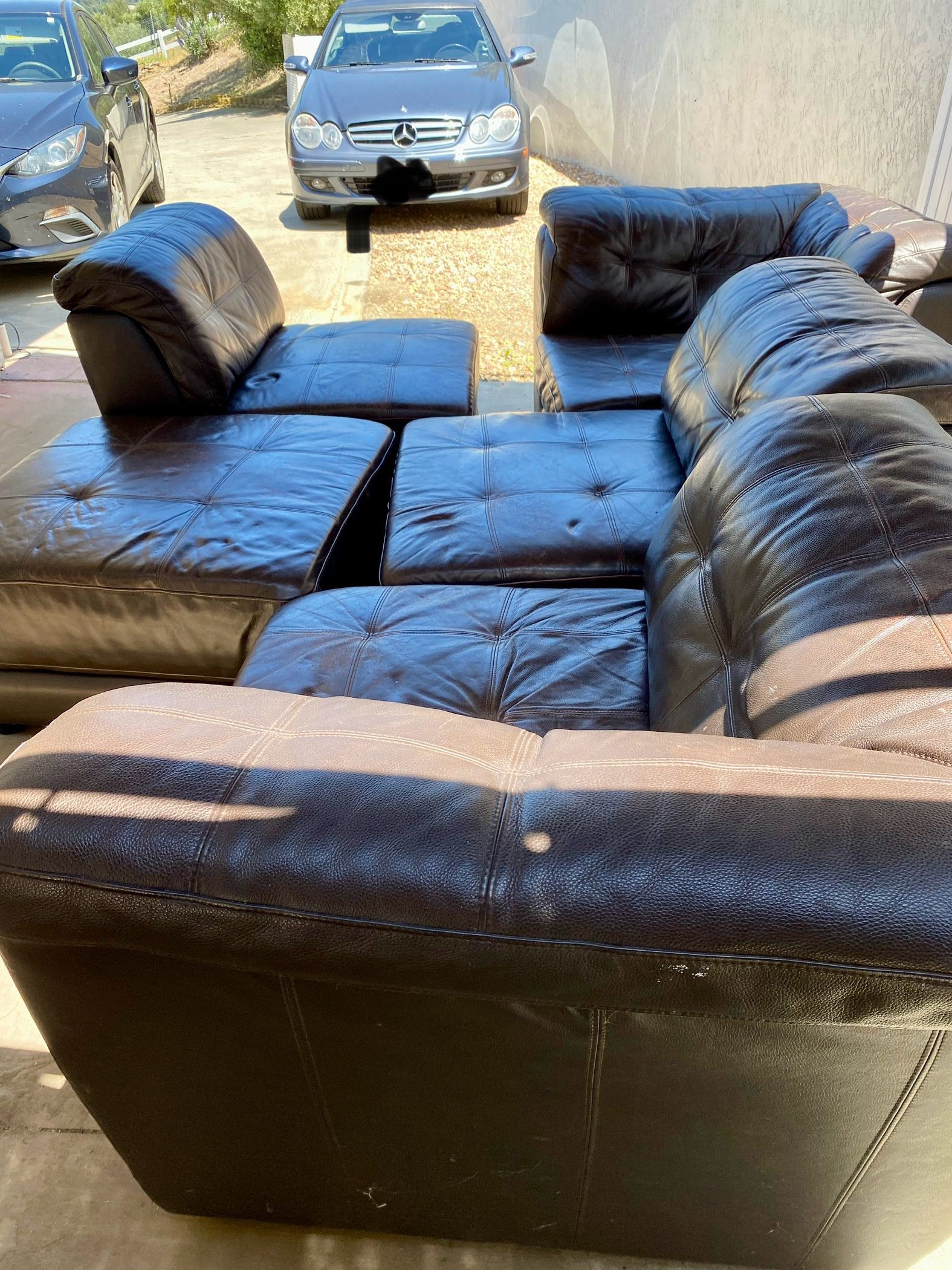 Leather Modular Sofa 4 Piece