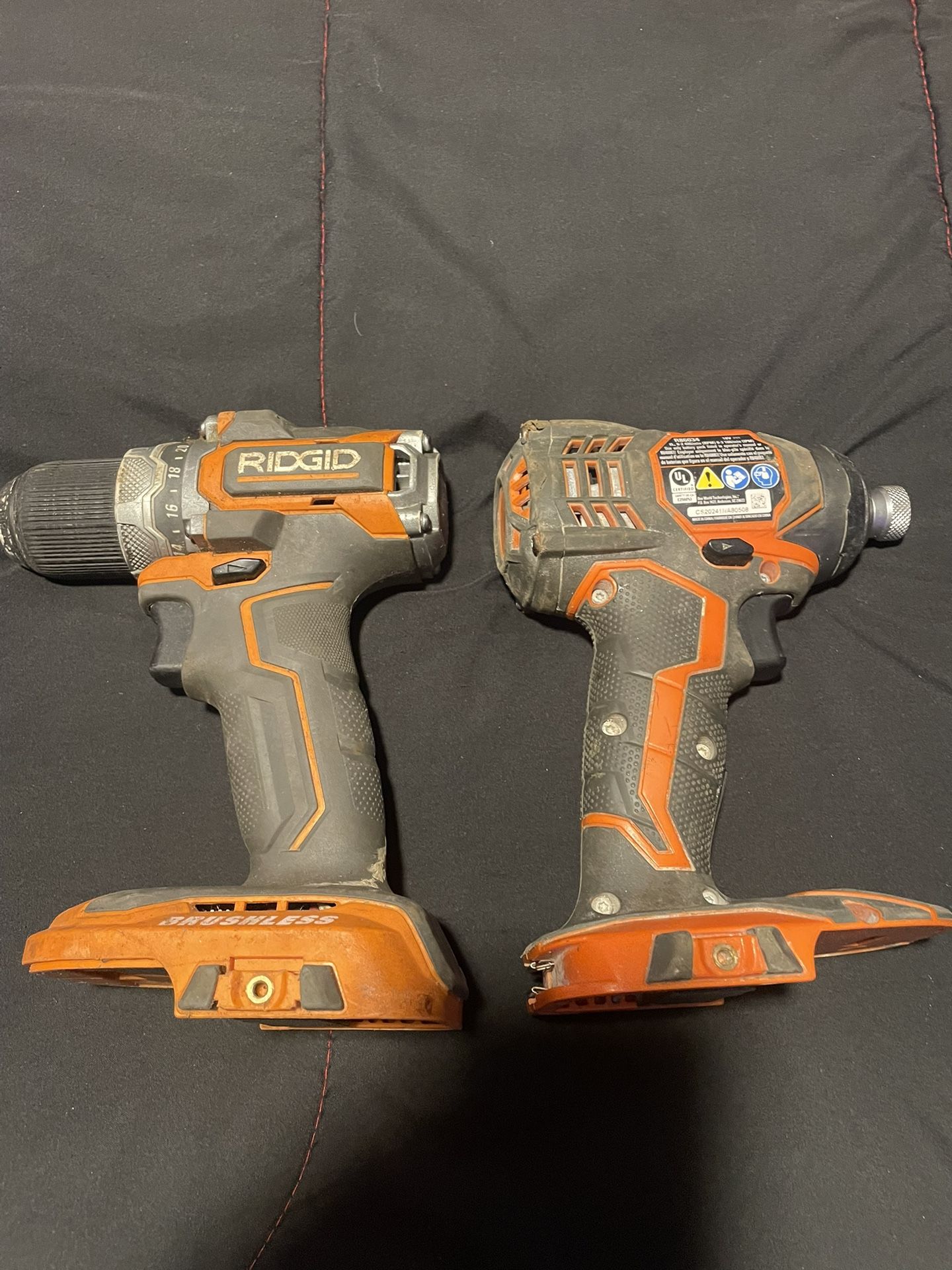 Rigid 18volt Impact Driver And Drill (tool only)