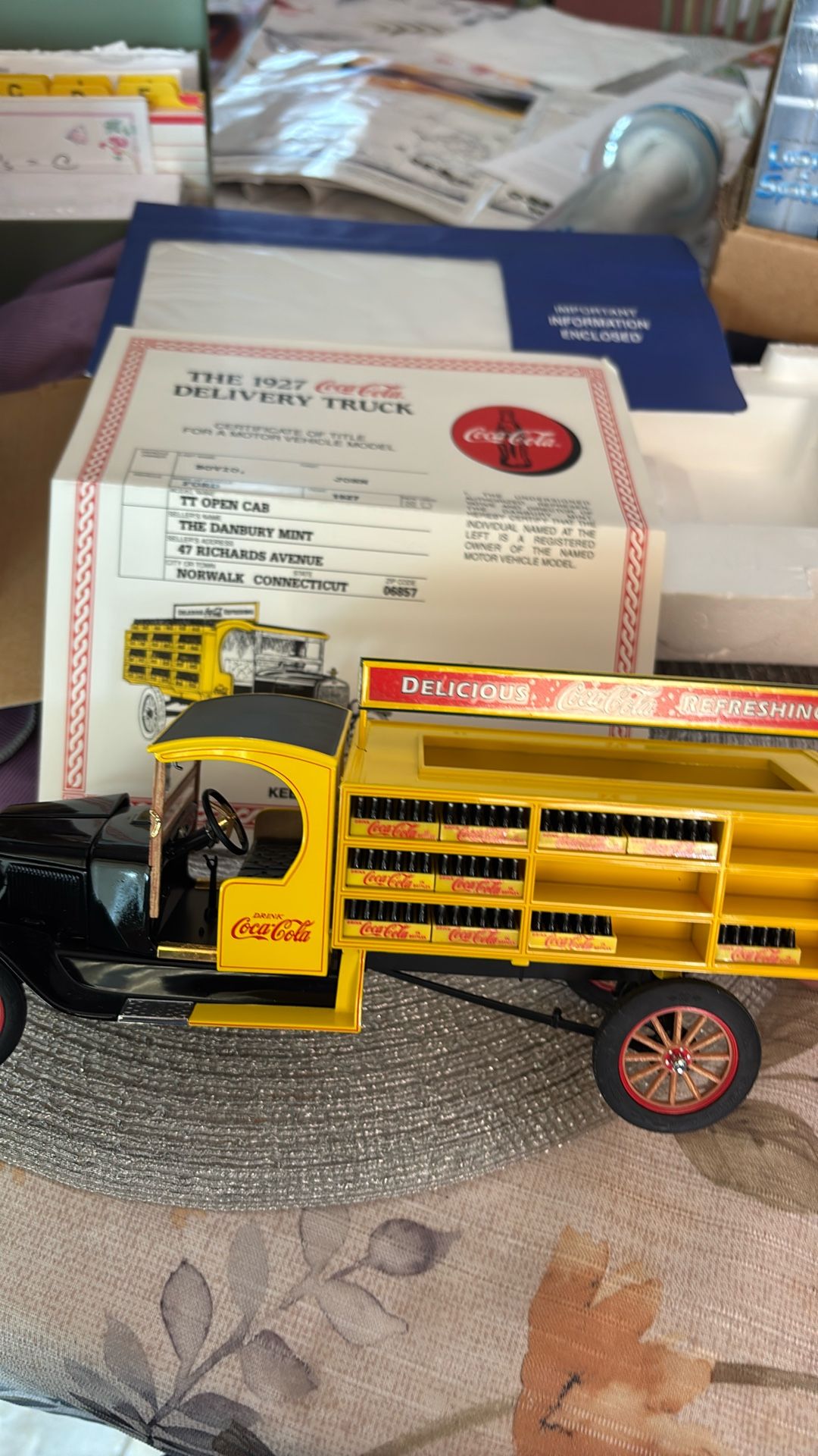 1927 Coca-Cola delivery truck by the Danbury mint