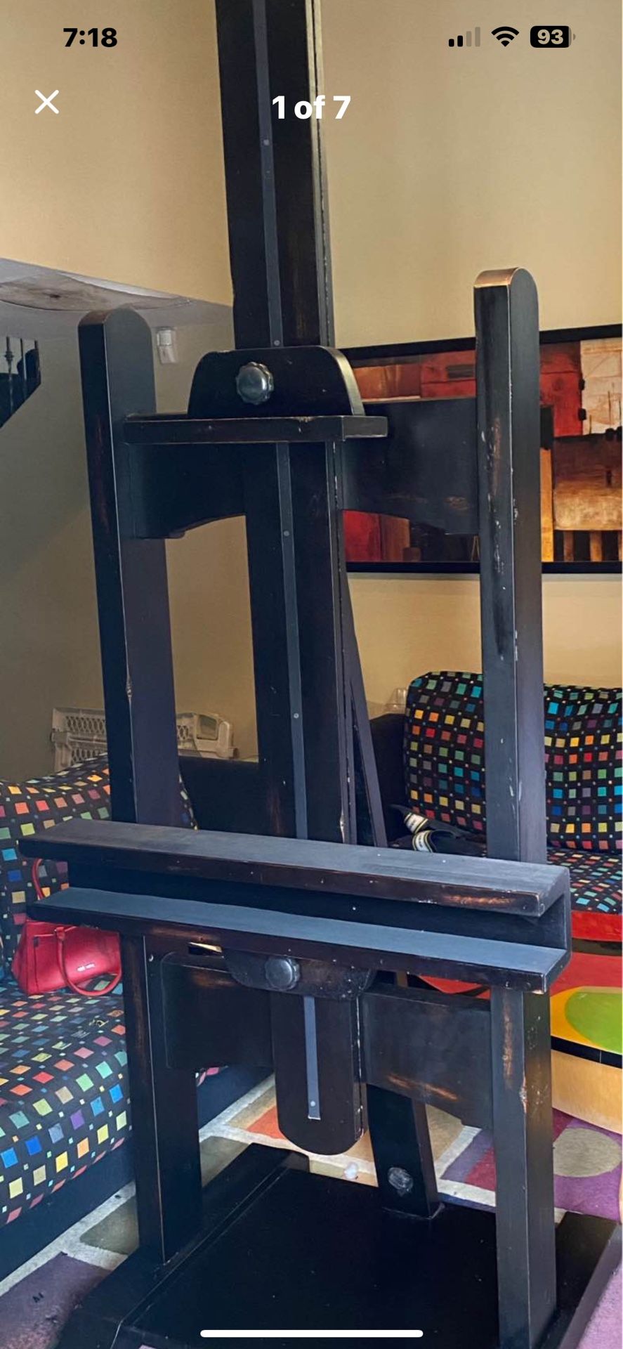 REAL WOOD LARGE EASEL (TV OR ART STAND )