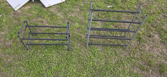 Two Metal Shoe Organizers 