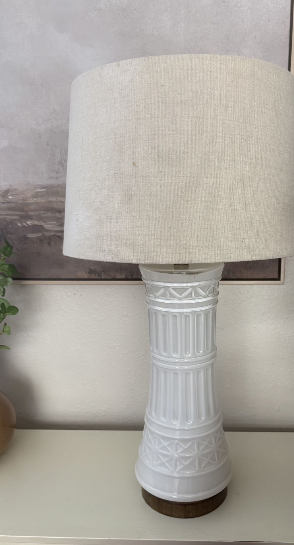 White Glass Lamp
