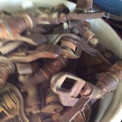 Brass Sprinklers With Nozzles - some Are Single Nozzle And Others Are Double Nozzles -used But In Good Condition 