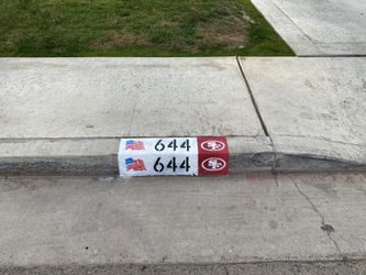 Curb Number painting