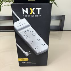 BRAND NEW NXT Technologies 8-Outlet 2 USB Surge Protector, 6' Cord, 2100 Joules