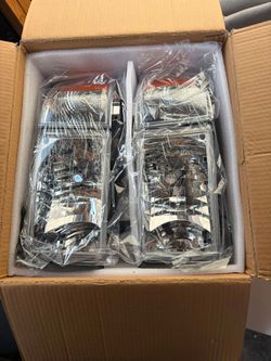 94-02 DODGE RAM 1(contact info removed) 3500 CHROME HOUSING CLEAR CORNER HEADLIGHT LAMPS
