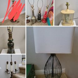 Vintage Rewired Crystal Boudoir Nightstand Table Lamp 