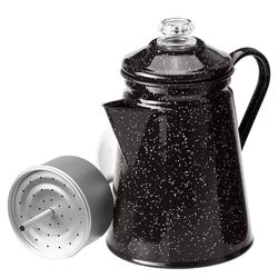 Used 1-2 time: GSI Outdoors Percolator Coffee Pot, Enamelware Campfire Coffee Boiler Kettle, Camping