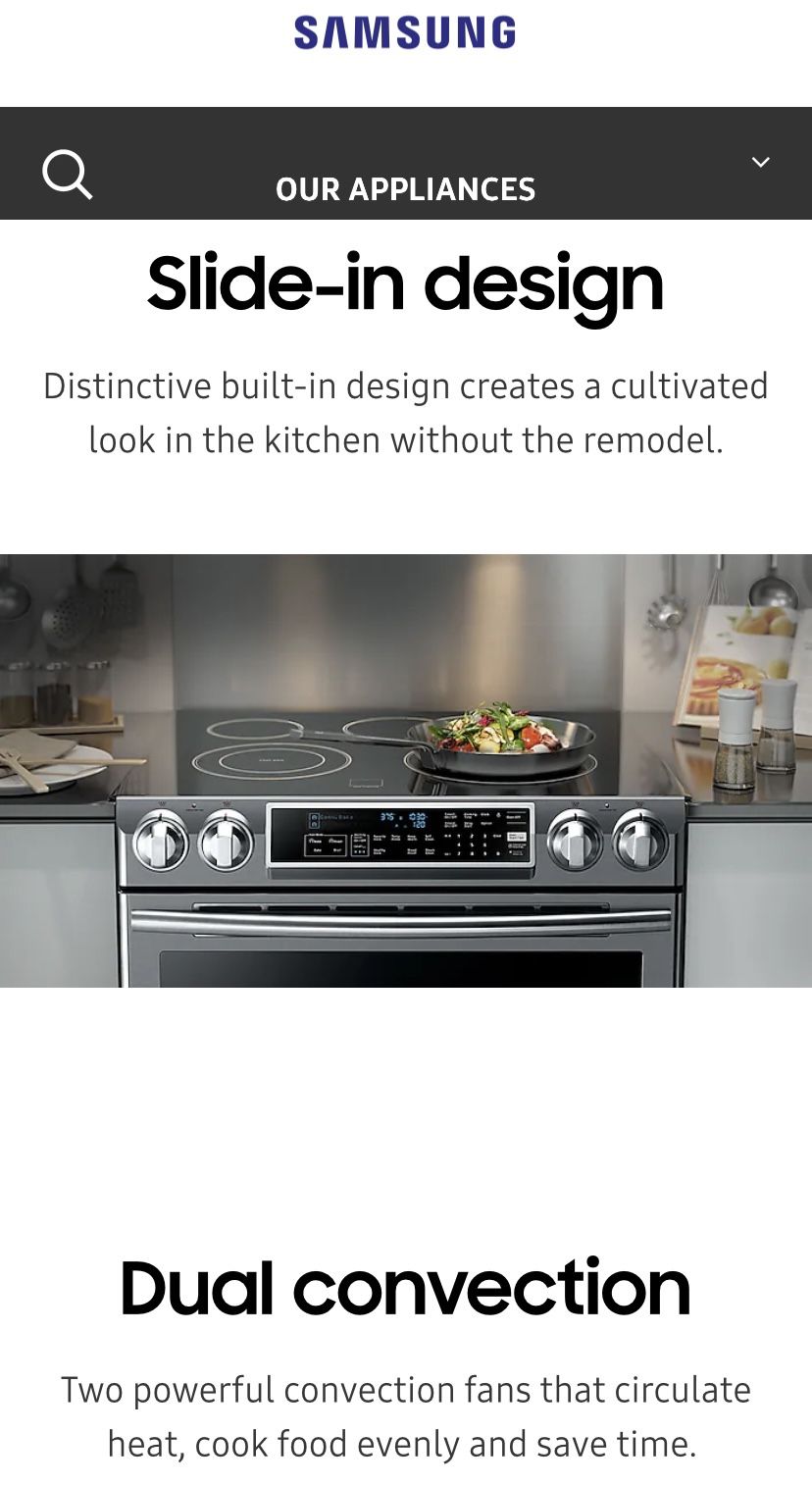 Samsung 30” Electric Range-NEW