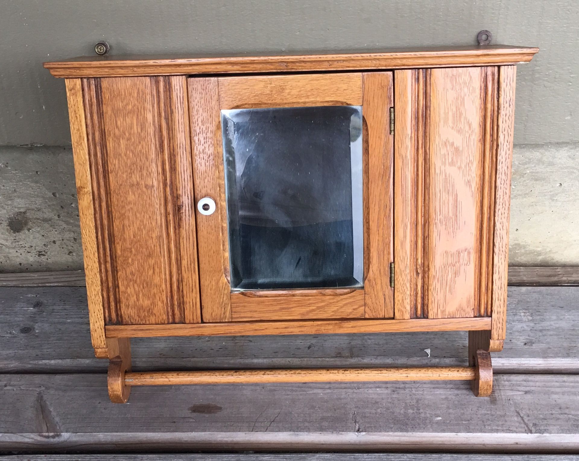 Antique Mission Style Medicine Cabinet With Mirror For Sale In Raymond Wa Offerup