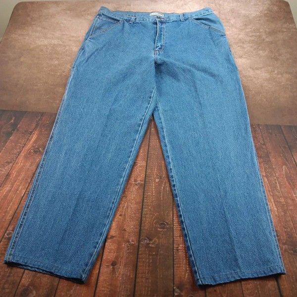 Vintage Distressed Timberland Pro Series Carpenter Jeans 42x30 Heavy Duty Work Pants Wide Leg Loose