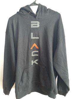 Black Graphic Pullover Hoodie