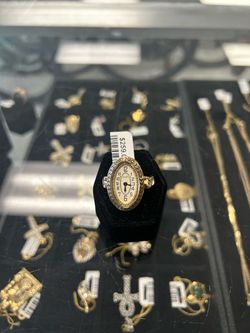 Ladies' Bulova Archive Gold-Tone Stainless Steel Ring Watch 97L188