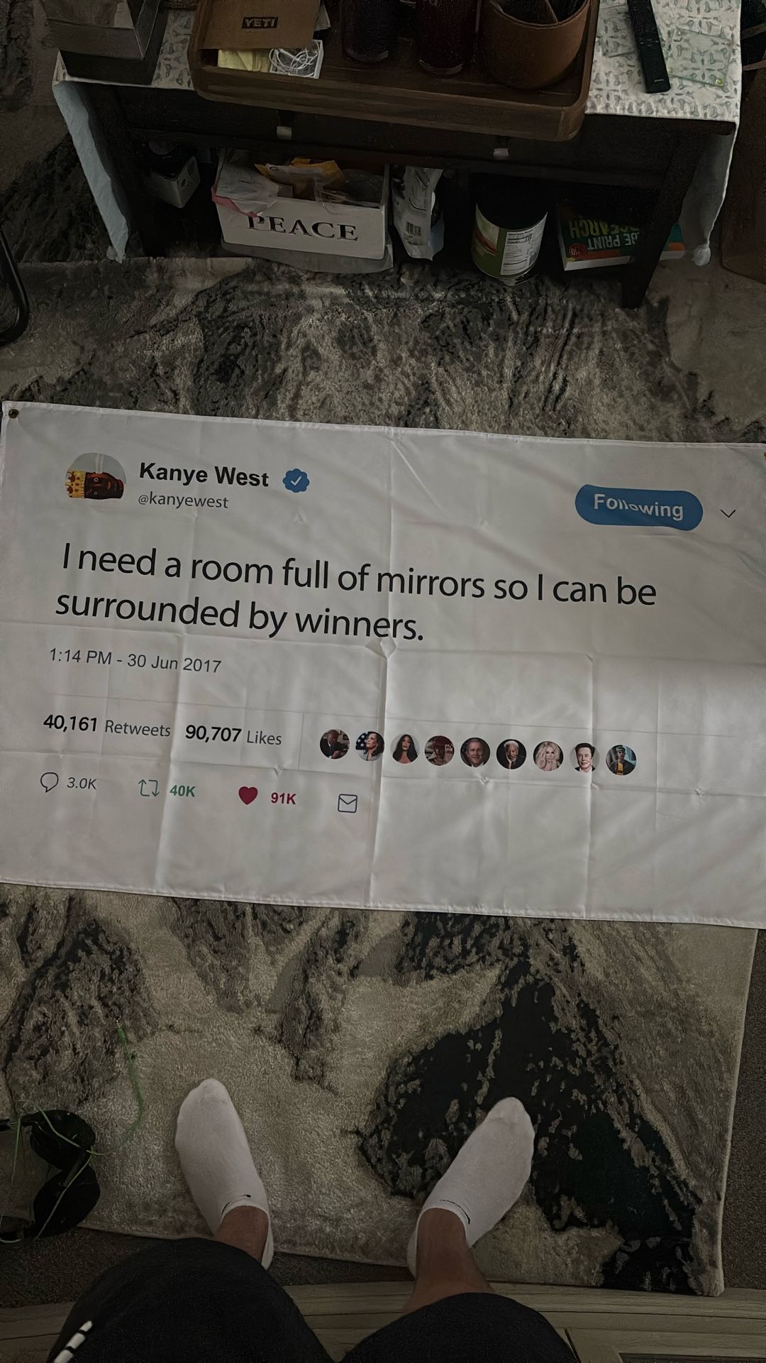 Kanye West Quote Flag