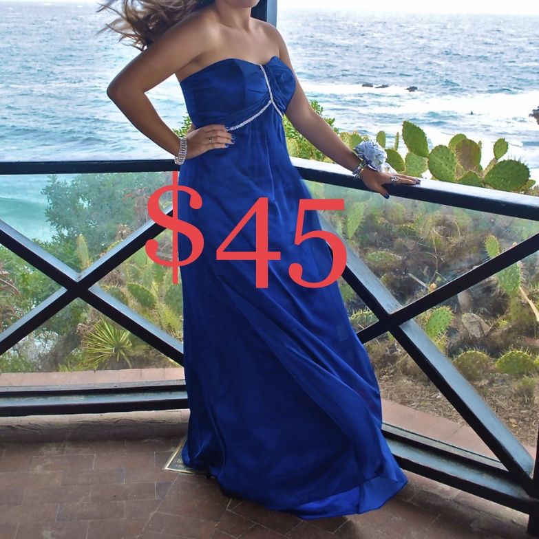Royal blue prom dress