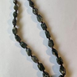 20” dark green ocean Jasper necklace