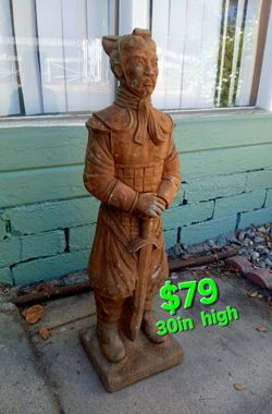 Samurai statue 30in high