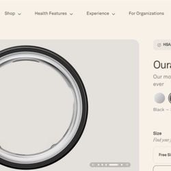 Oura ring 4 - Size 10 - Noir