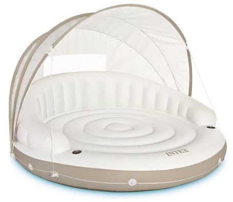 NEW Canopy Island Inflatable Pool Float, Detachable Sunshade, 440lb Weight Capacity, 78.5" x 59"