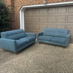 Arhaus Furniture Custom Blue Couch Set with Free Delivery!