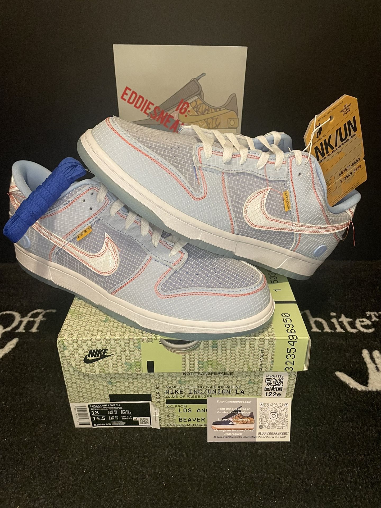 Union LA x Nike Dunk Low ‘Passport Pack - Argon’ Men’s Size 13