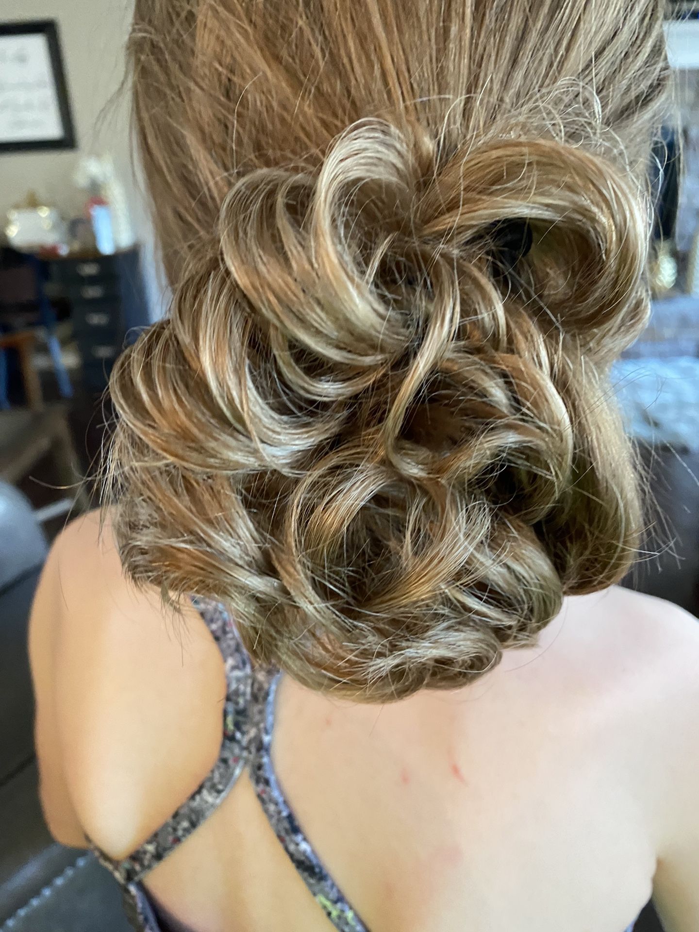 Curly BrownFaux Hair Bun Scrunchie/Extension (NEW w/ net- I have 2 of these. This is price each.