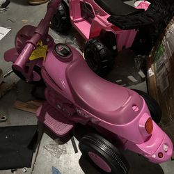 Pink Ride On Motorcycle 6v Toddler 