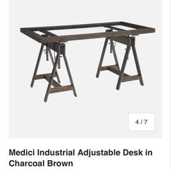 Adjustable Desk Rustic Industrial High Quality Wood