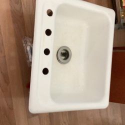 CAST IRON PORCELAIN SINK