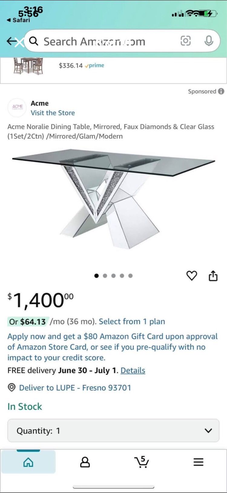 Furniture City Dinning Glass Table Only $500 Cash Only
