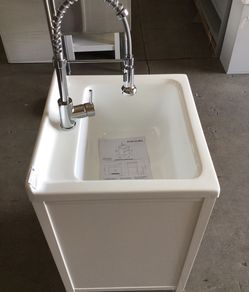 Acrylic Utility Sink With Cabinet