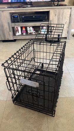 18-Inch iCrate for Tiny Breeds, Up to 10 lbs, Single Door Folding Dog Crate with Divider Panel, Leak-Proof Tray & Secure Latch, Portable, Durable & Ea