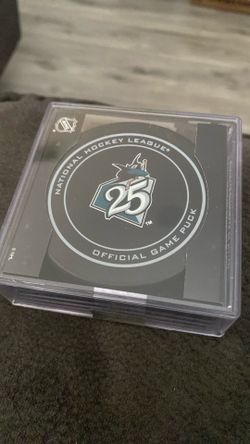 NHL sharks anniversary puck 2015
