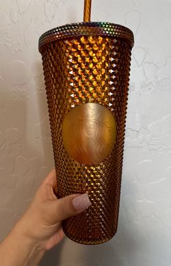 Starbucks 50th Anniversary Honeycomb Gold Studded Tumbler Venti 24oz Limited 