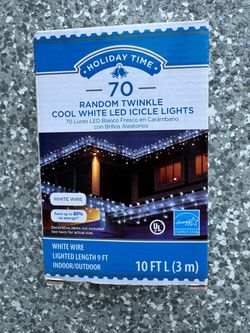 FS: (8) Sets of Random Twinkle Cool White LED Icicle Christmas Lights