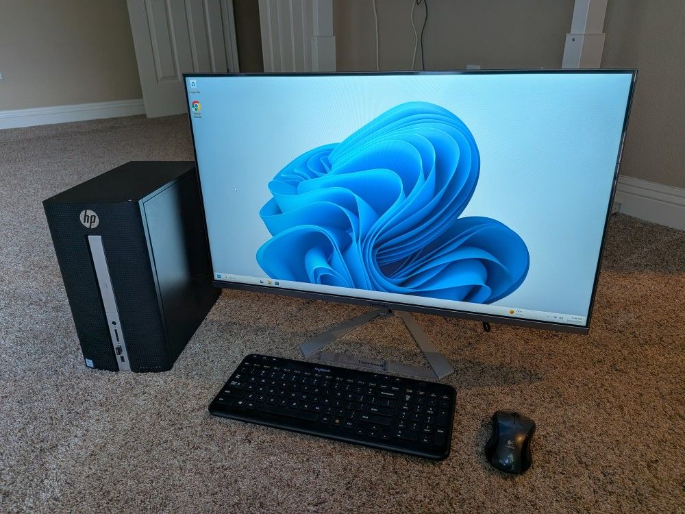 32” HP i7 512GB SSD Desktop Computer / Activated Windows 11 + MS Office