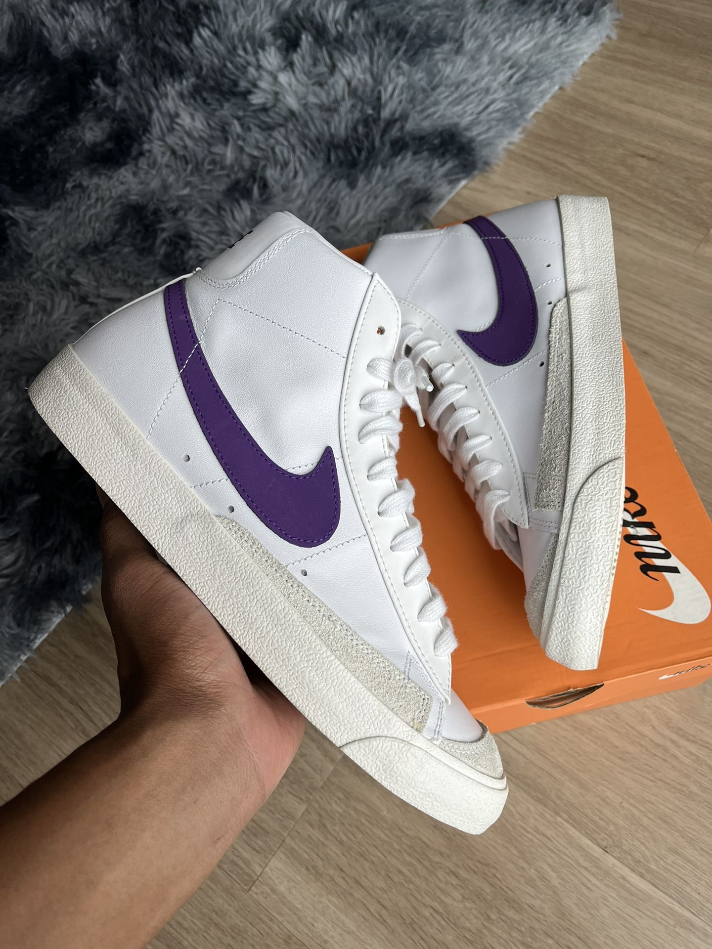 Nike Blazer Vintage 77 White Purple Men's Size VNDS Great